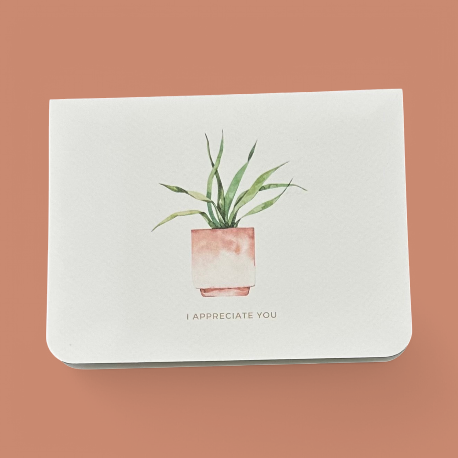 I APPRECIATE YOU WATERCOLOUR GREETING CARD