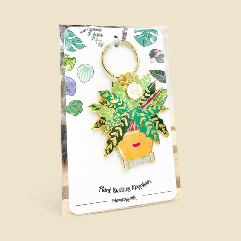 CALATHEA RATTLESNAKE PLANT KEYCHAIN