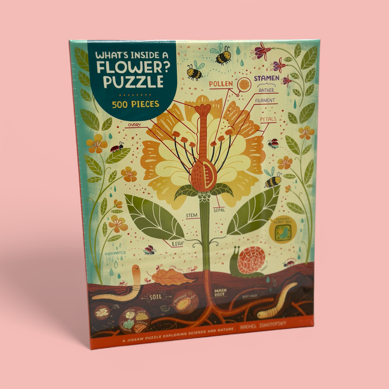 WHAT'S INSIDE A FLOWER PUZZLE 500PC