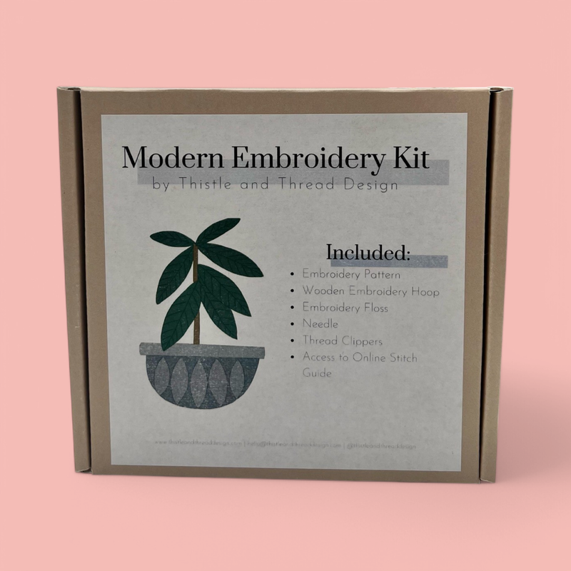 RUBBER TREE EMBROIDERY KIT