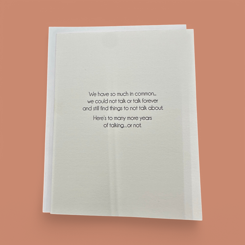 TALK OR NOT TALK GREETING CARD