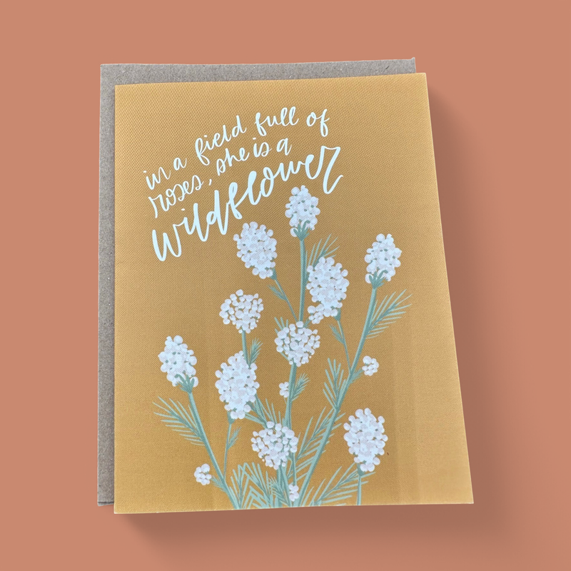 "SHE IS A WILDFLOWER" GREETING CARD
