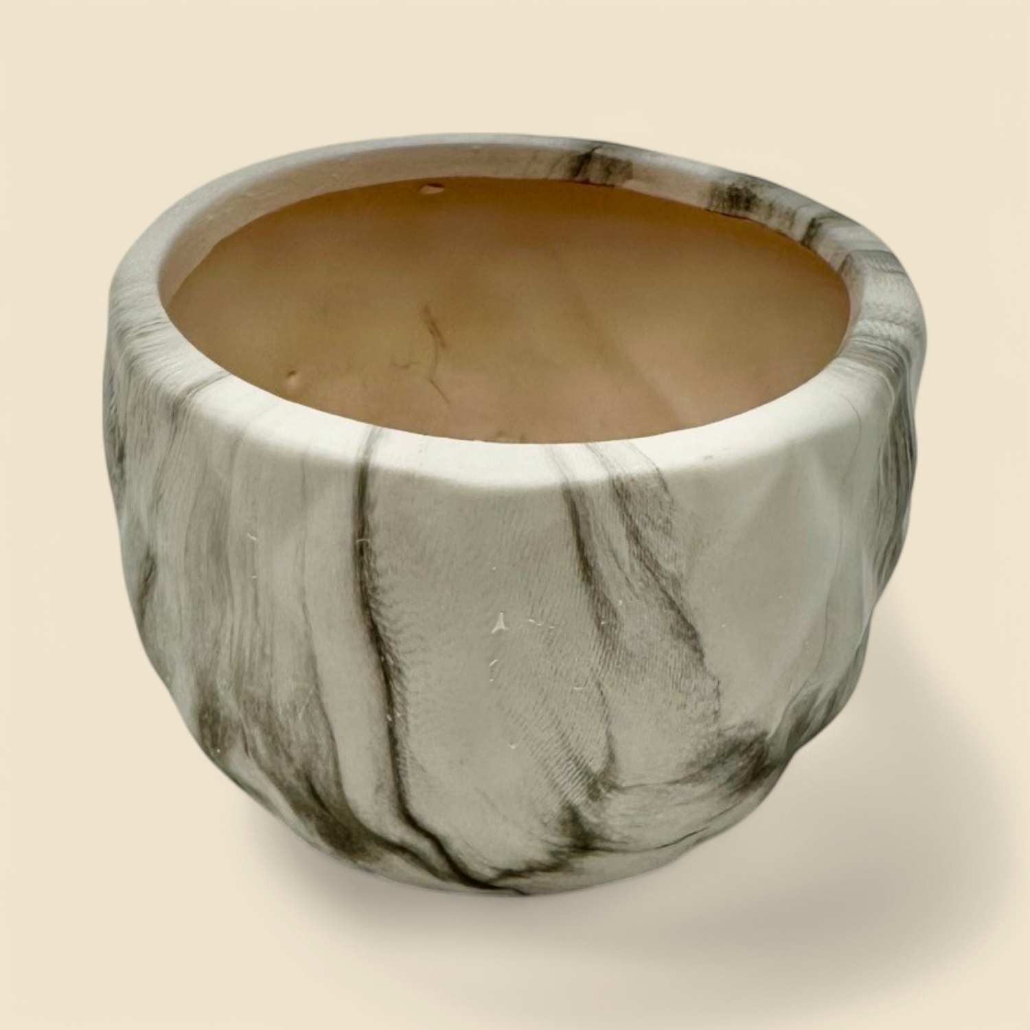 MARBLED GREY POT W/ DRAINAGE  3"