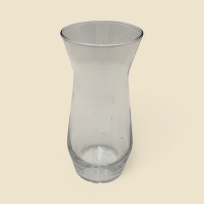 PARAGON CLEAR GLASS VASE 6.75"H