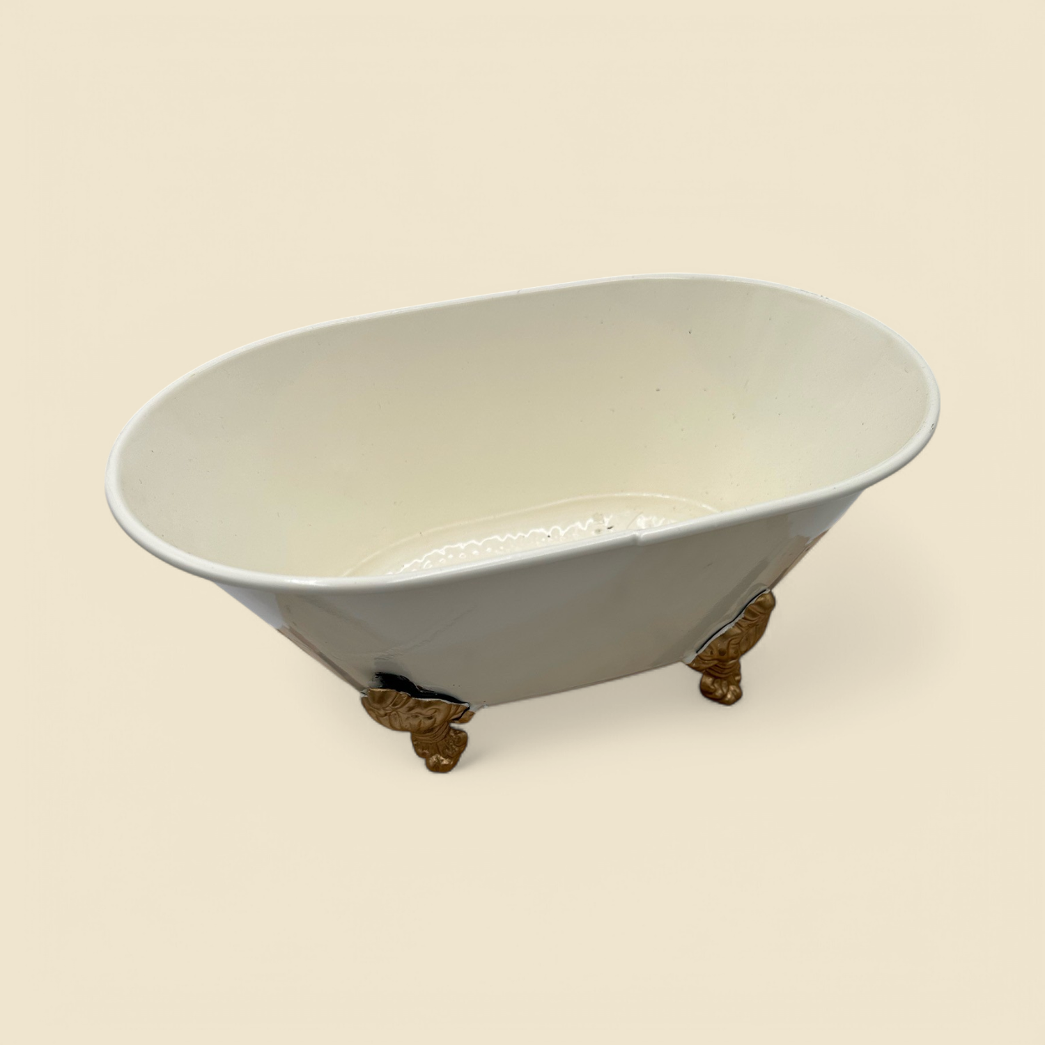CREAM CLAW FOOT TUB 8"