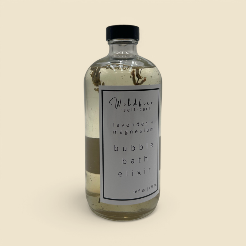 WILDFIRE SELF-CARE LAVENDER + MAGNESIUM BUBBLE BATH ELIXIR 16 OZ