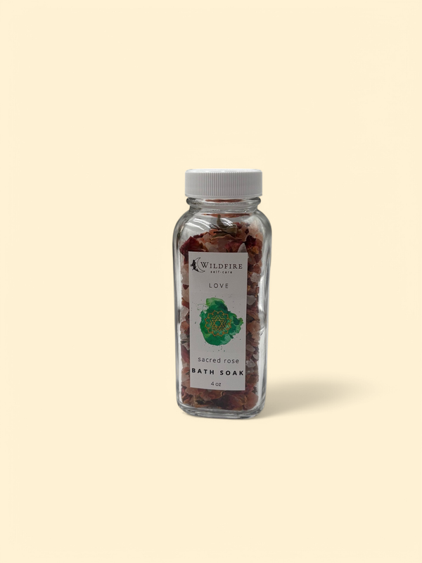 WILDFIRE SELF-CARE LOVE SACRED ROSE BATH SOAK 4 OZ