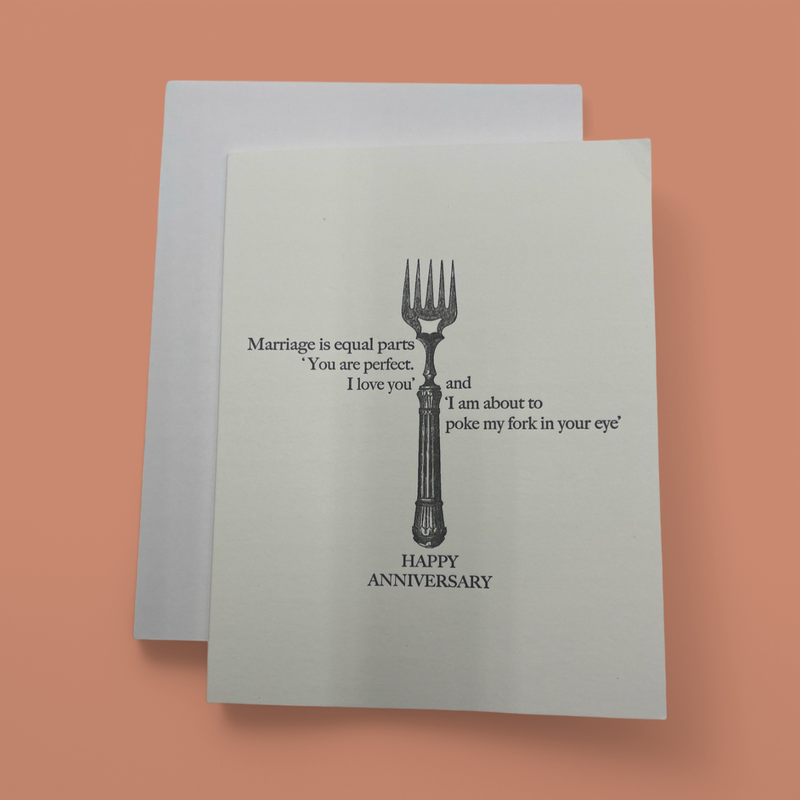 FORK IN THE EYE GREETING CARD