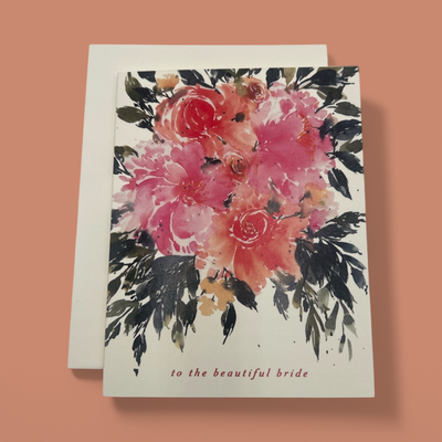 TO THE BEAUTIFUL BRIDE WEDDING GREETING CARD