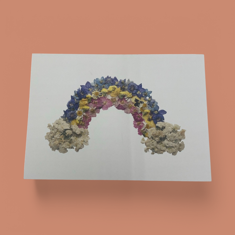 RAINBOW FLOWER GREETING CARD