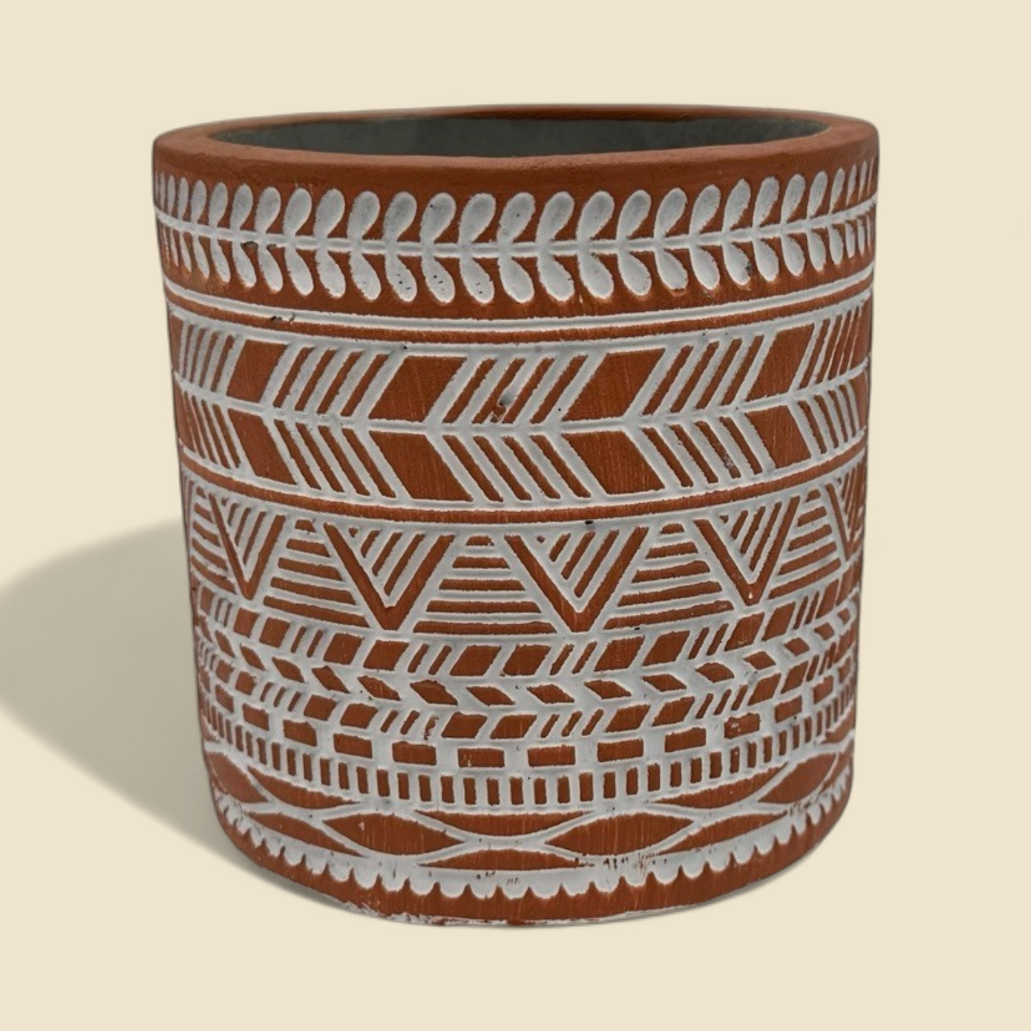 CEMENT ARTISAN FOOTED TERRACOTTA 3.75"