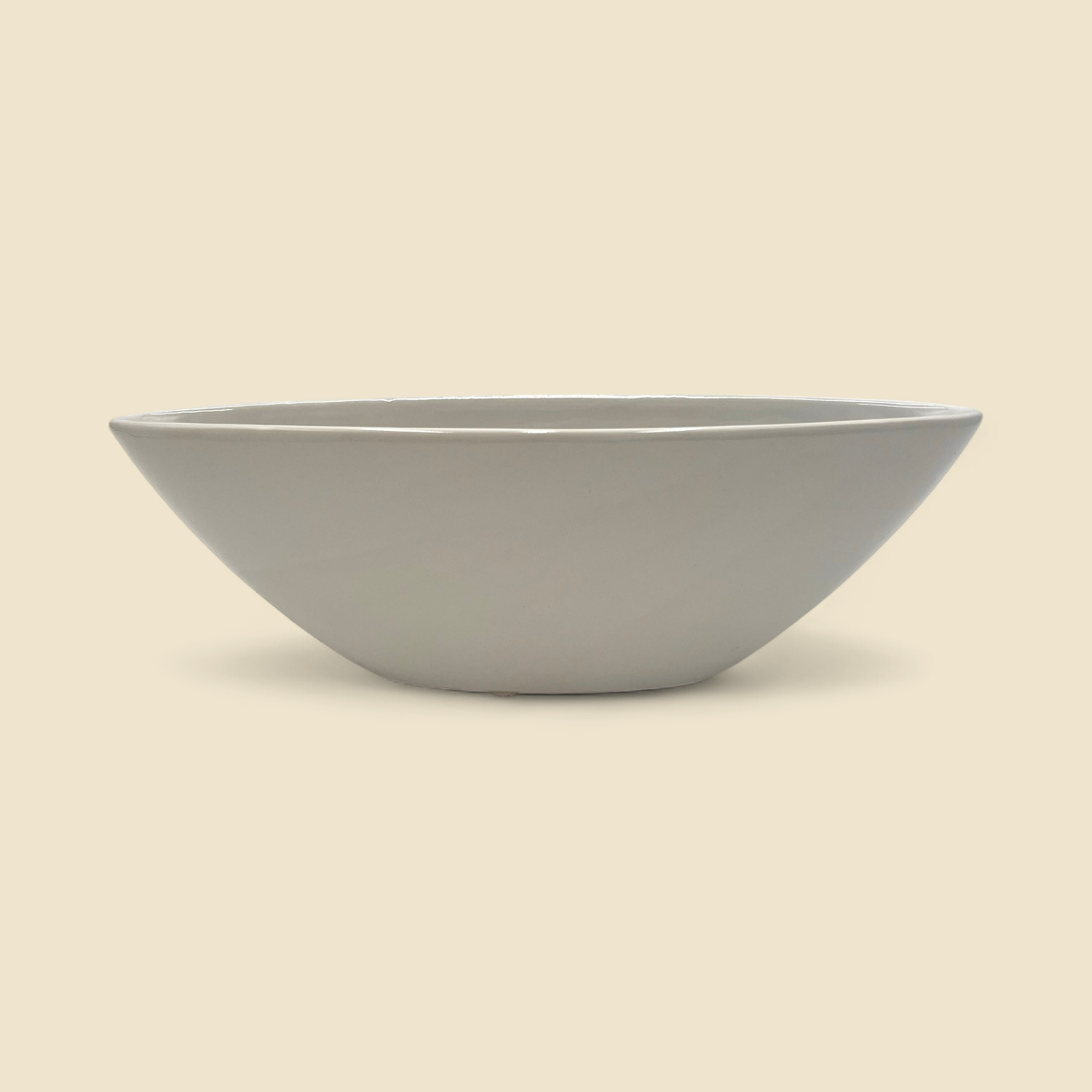 WHITE BOAT SHAPE DISH 9" L