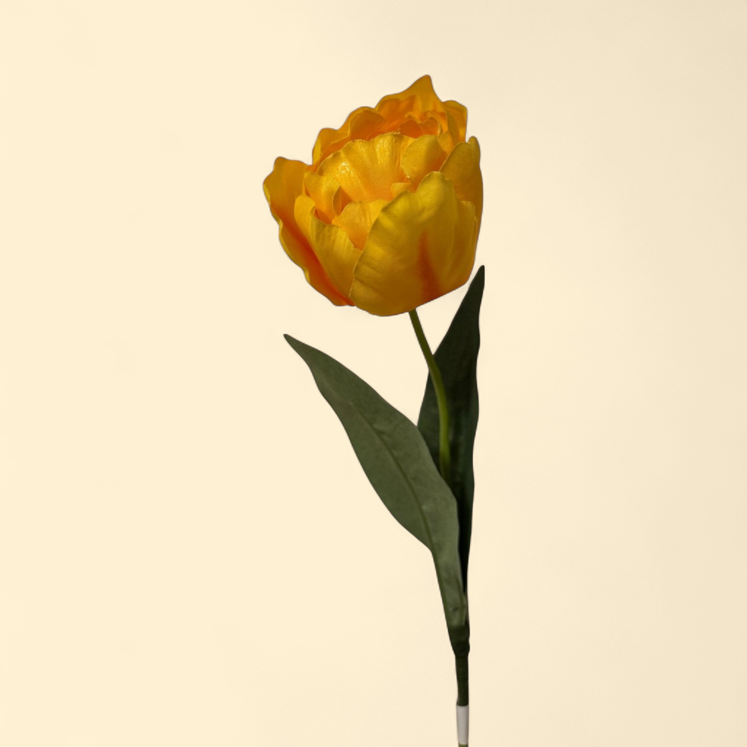 FAUX LARGE SINGLE TULIP STEM – GOLDENROD