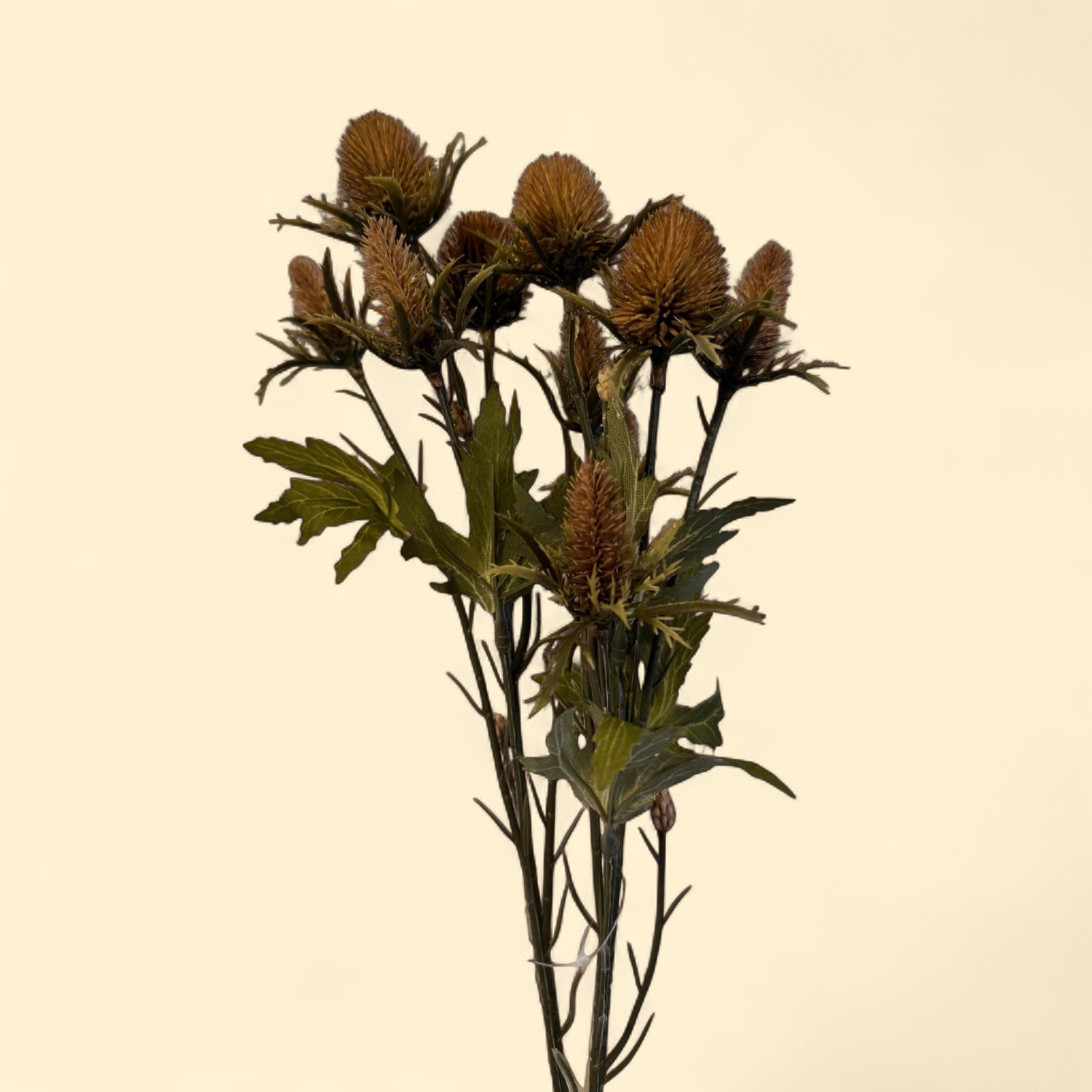 FAUX ERYNGIUM THISTLE SPRAY - WARM NEUTRAL