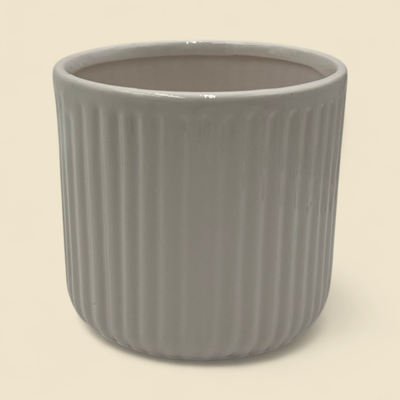 BECCA WHITE CERAMIC POT 4"