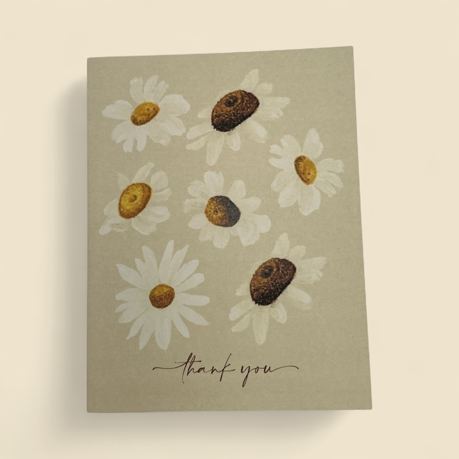 THANK YOU WHITE DASIES GREETING CARD
