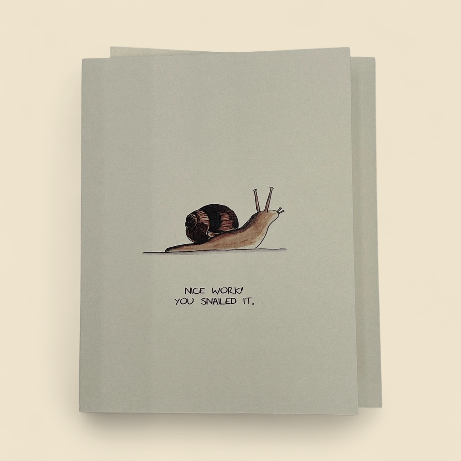 SNAILED IT GREETING CARD