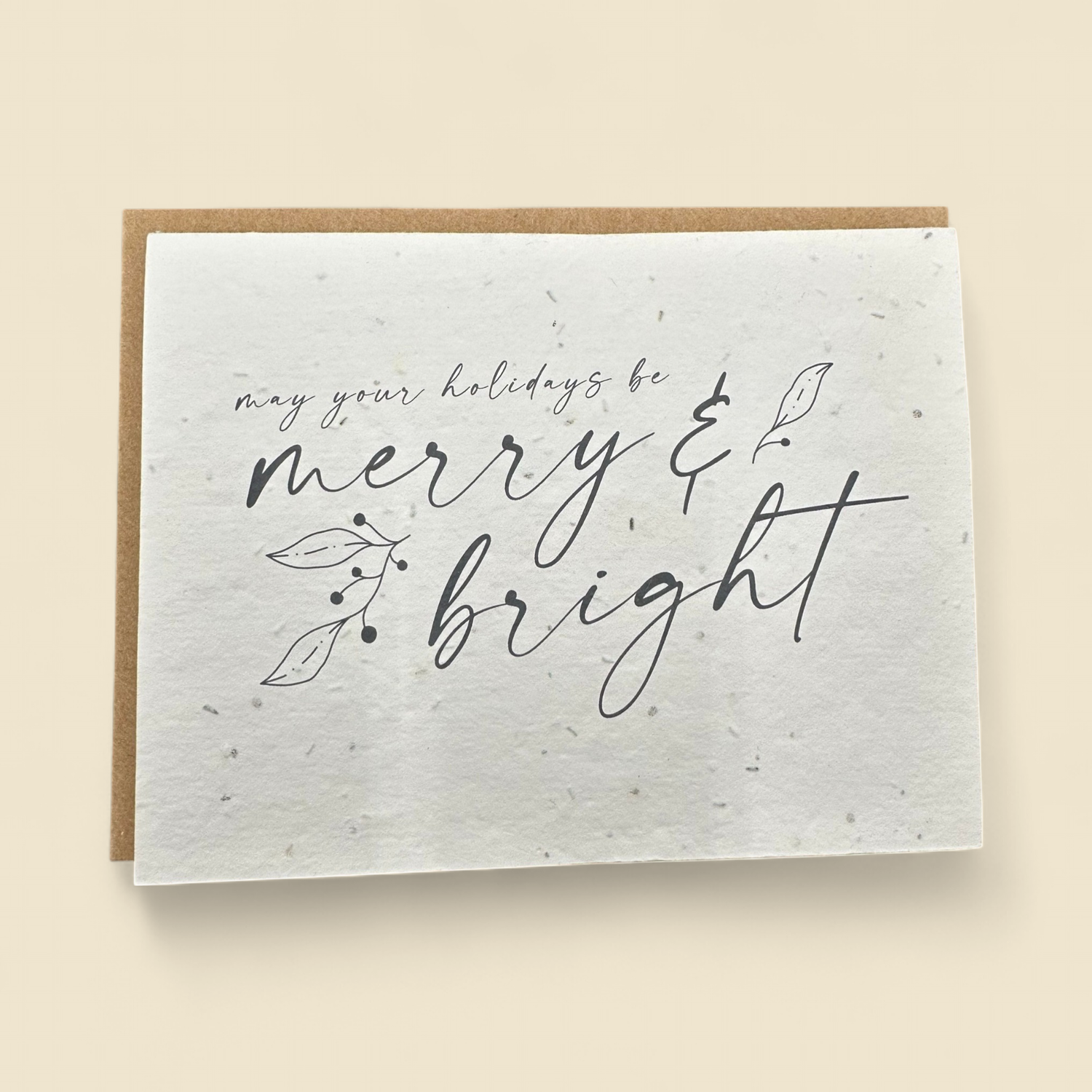 PLANTABLE GREETING CARD - MERRY AND BRIGHT