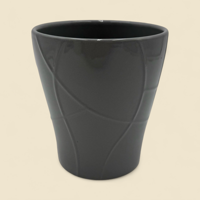 WAVY GRAY ORCHID POT 4"