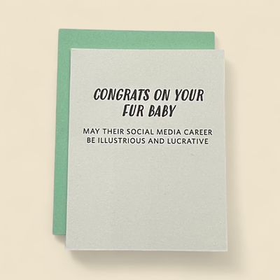 FUR BABY GREETING CARD