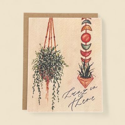 HANG IN THERE PLANT LOVER GREETING CARD