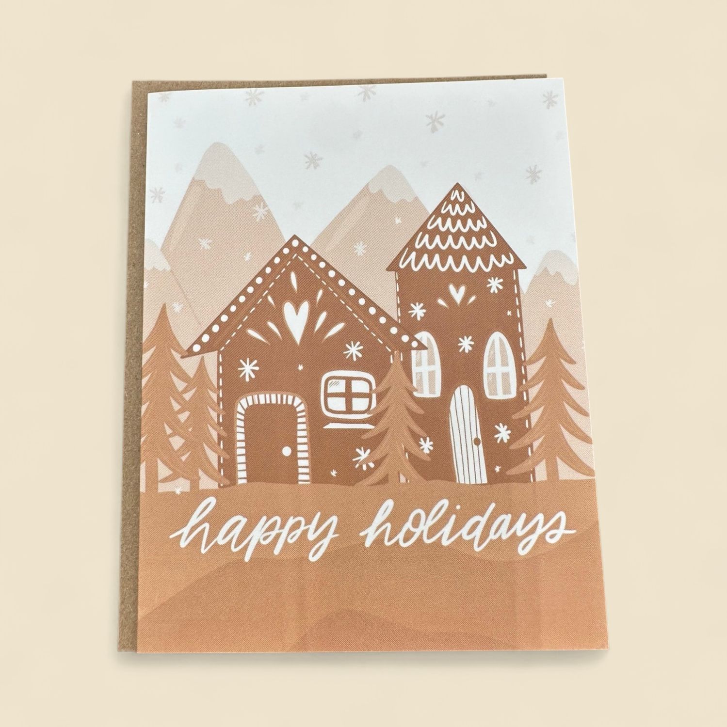 HAPPY HOLIDAYS GRINGERBREAD GREETING CARD