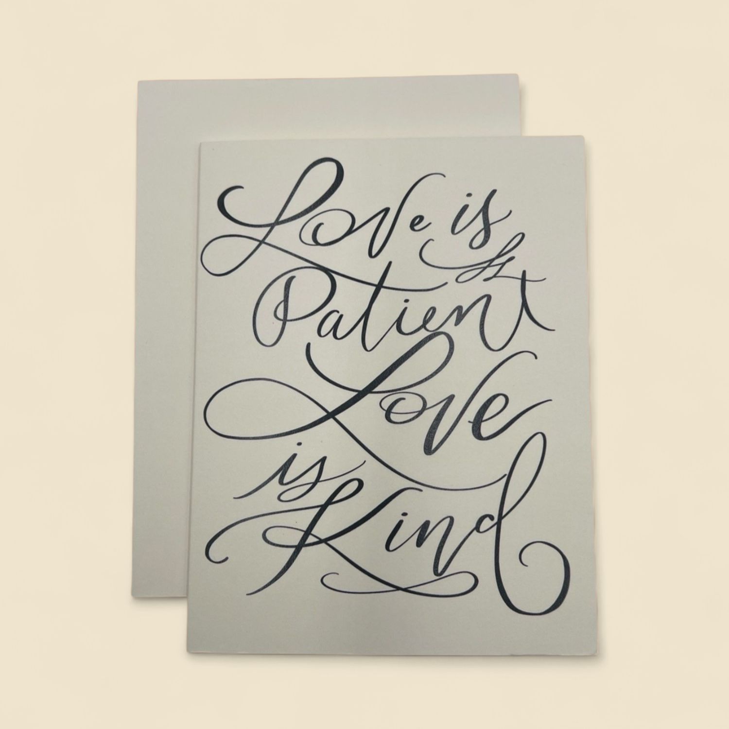 LOVE IS PATIENT WEDDING GREETING CARD