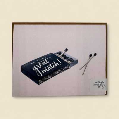 NATASHA VANDERBURG – GREAT MATCH – VALENTINE’S DAY GREETING CARD