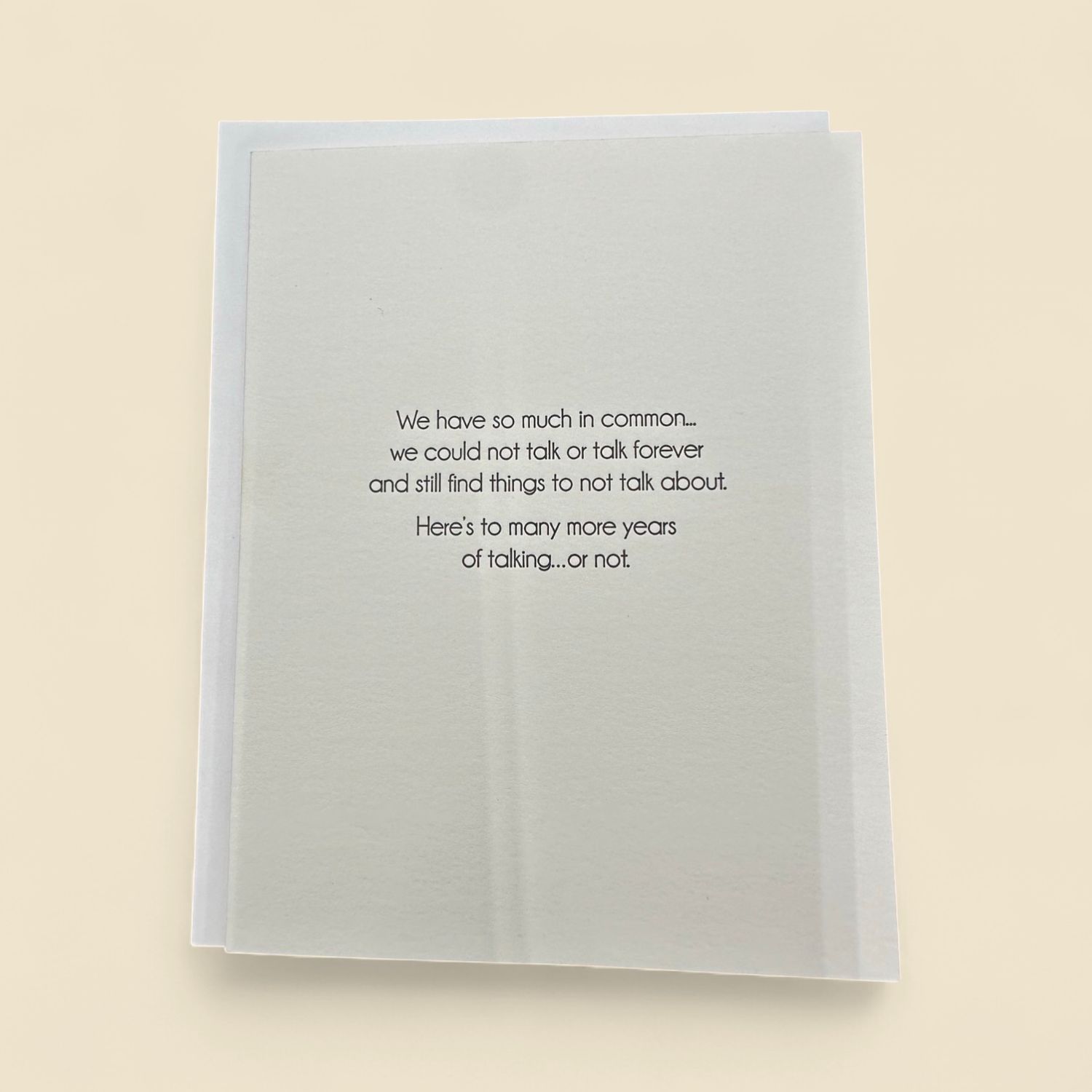TALK OR NOT TALK GREETING CARD