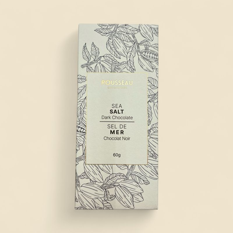 ROUSSEAU CHOCOLATIER SEA SALT ARTISAN CHOCOLATE BAR