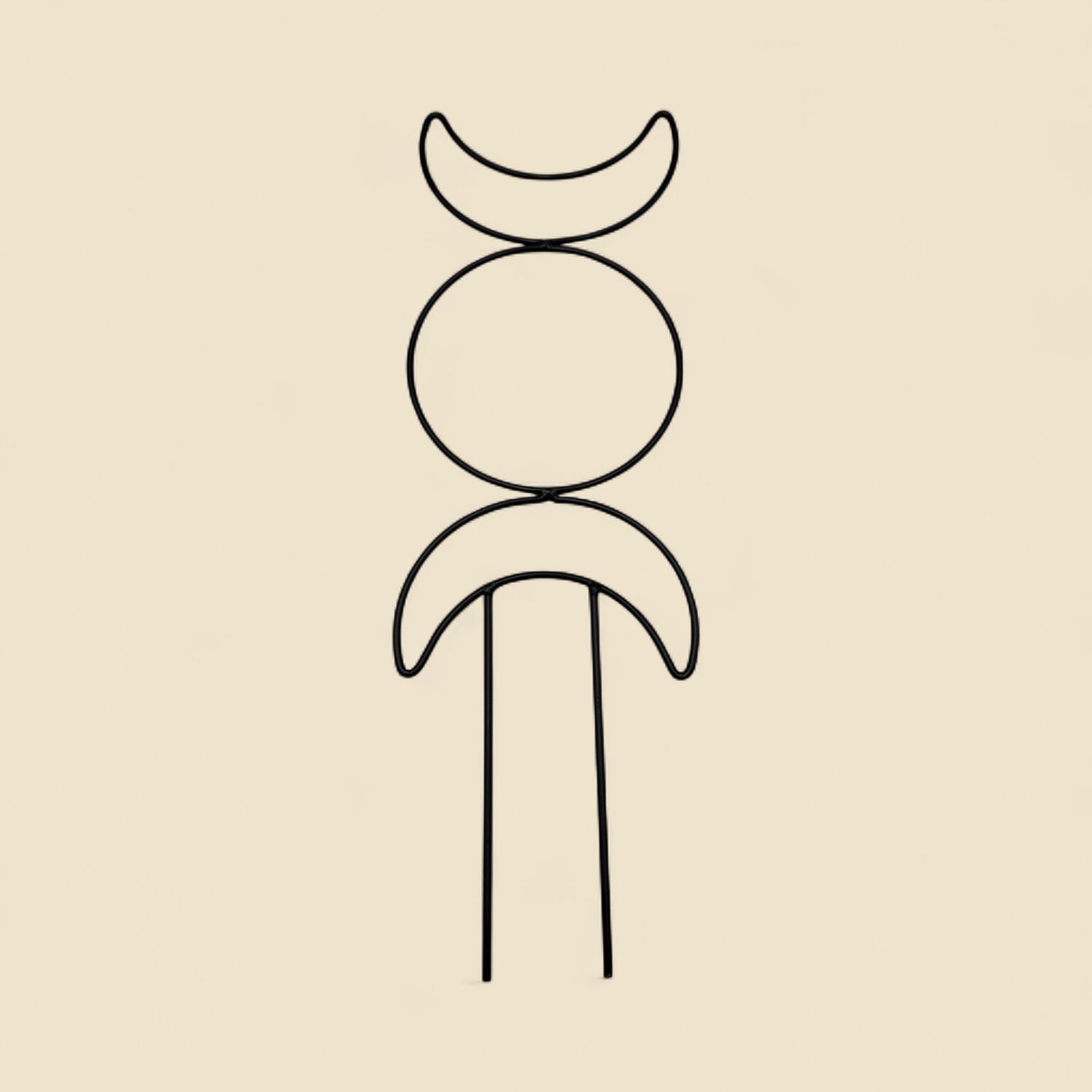 MOON PHASE TRELLIS BLACK 12"