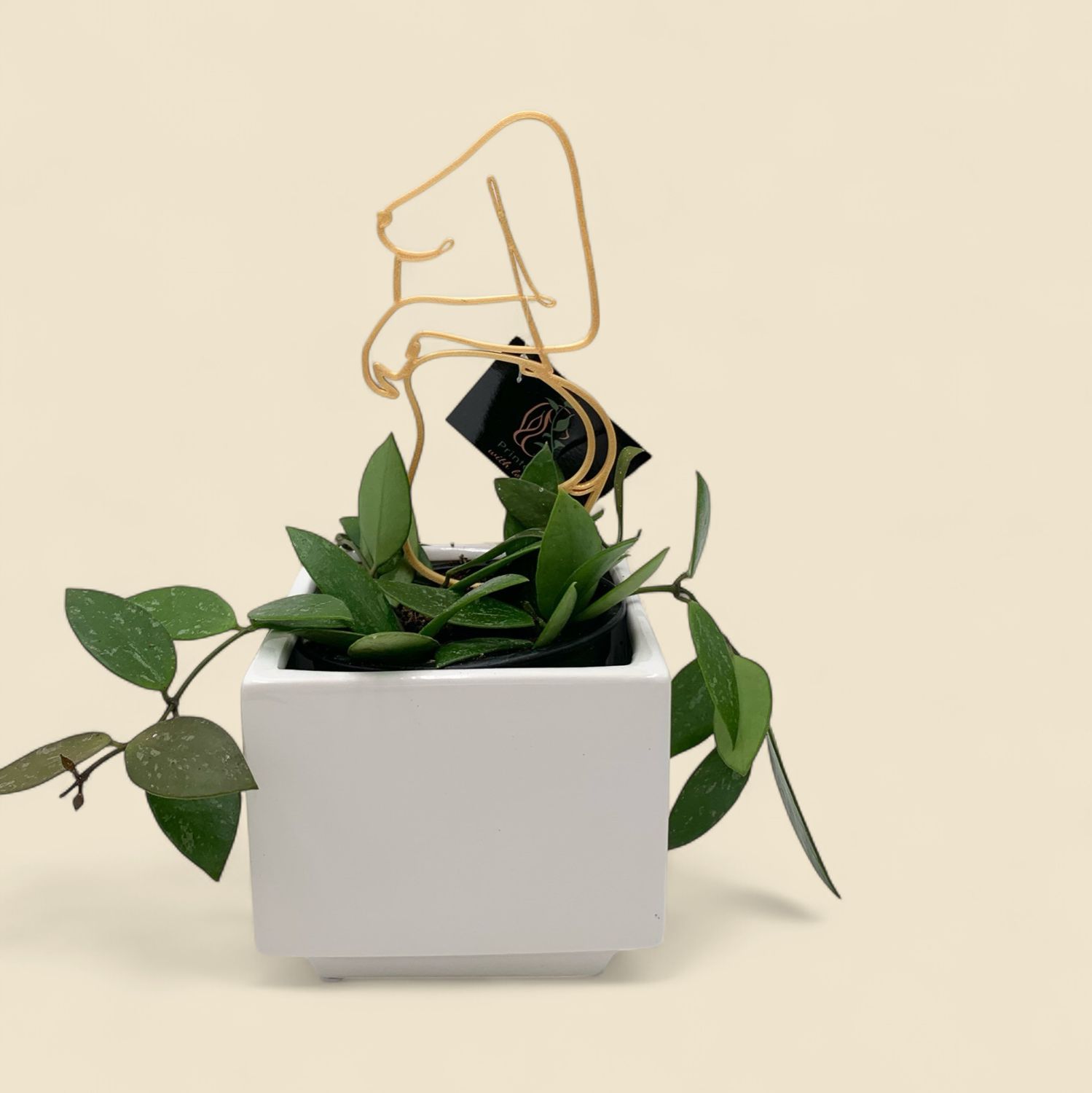 FEELIN MYSELF TRELLIS  7.5" GOLD