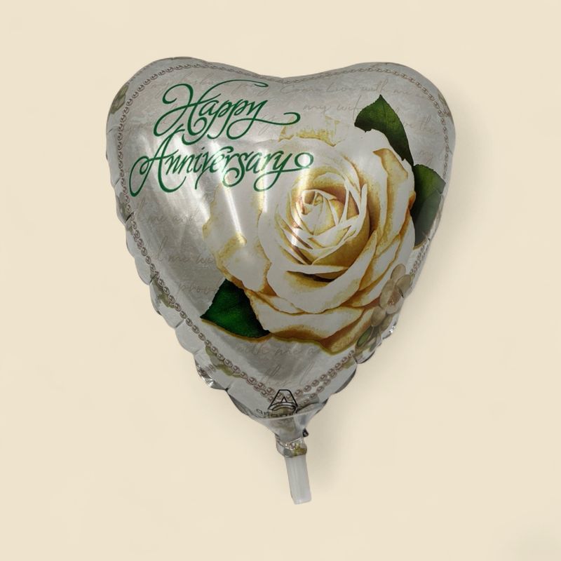 HAPPY ANNIVERSARY HEART 7 HAPPY ANNIVERSARY HEART 7" MYLAR BALLOON