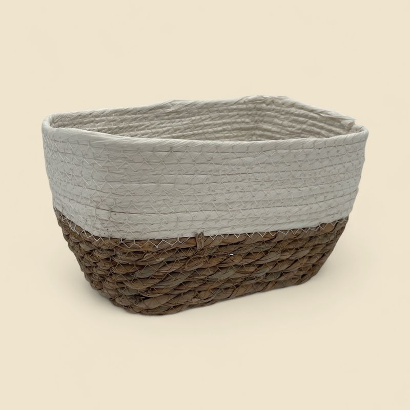 RECTANGULAR STRAW BASKET 10" L