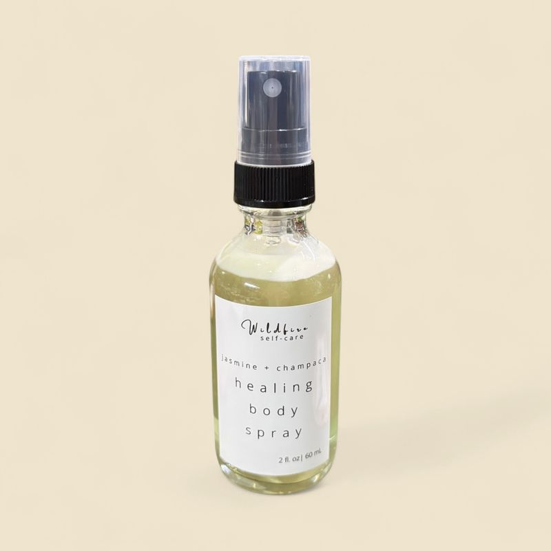 WILDFIRE SELF-CARE JASMINE + CHAMPACA HEALING BODY SPRAY 2 OZ