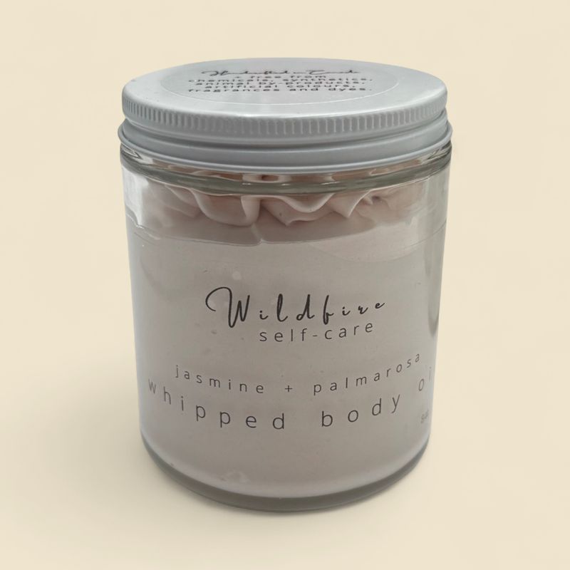 WILDFIRE SELF-CARE JASMINE + PALMAROSA WHIPPED BODY OIL 8 OZ