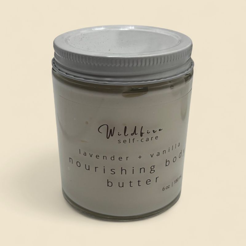 WILDFIRE SELF-CARE LAVENDER + VANILLA NOURISHING BODY BUTTER 6 oz