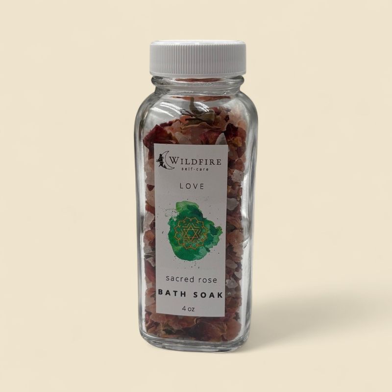 WILDFIRE SELF-CARE LOVE SACRED ROSE BATH SOAK 4 OZ