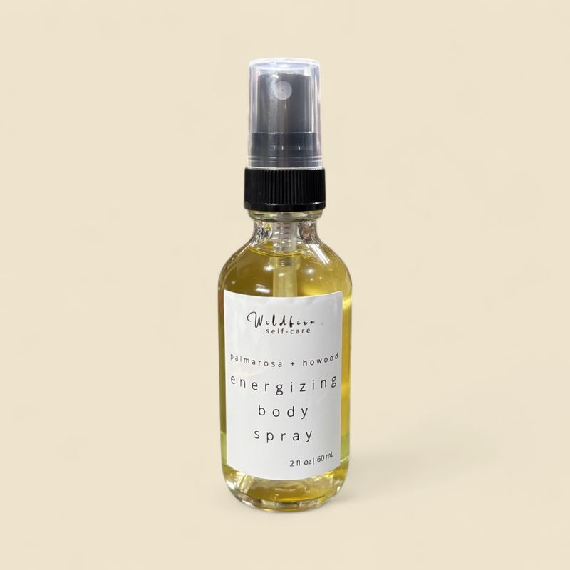 WILDFIRE SELF-CARE PALMAROSA + HOWOOD ENERGIZING BODY SPRAY 2 OZ