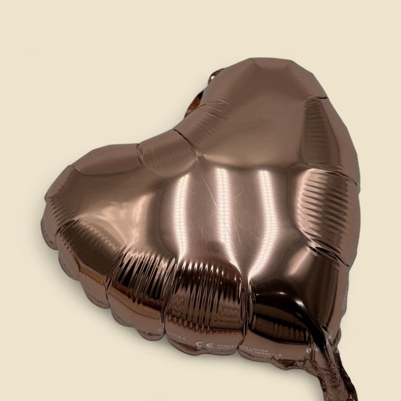 ROSE GOLD HEART 7 ROSE GOLD HEART 7" MYLAR BALLOON