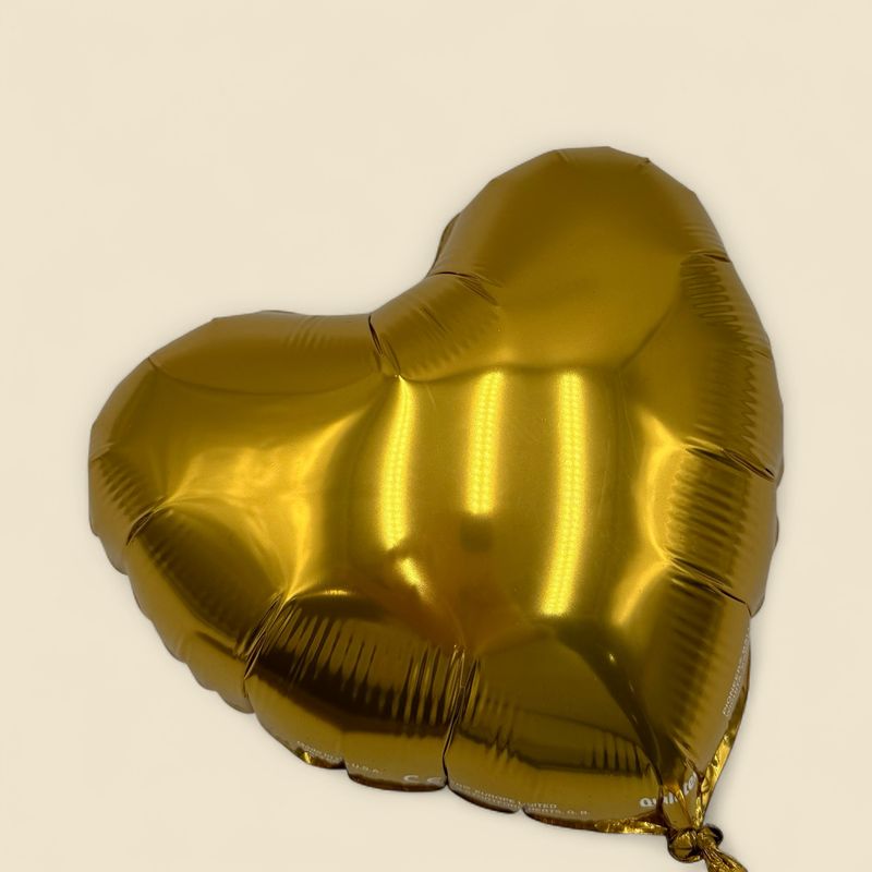 GOLD HEART 7 GOLD HEART 7" MYLAR BALLOON