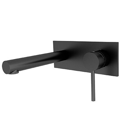Dolce Wall Basin Mixer Straight Matte Black