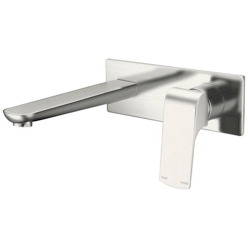 Elgin Wall Basin Mixer Set Brushed Nickel