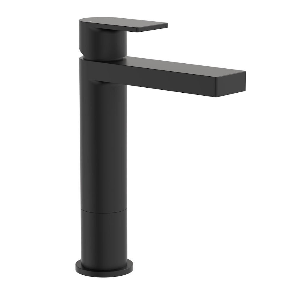 Clark Round Square Tower Basin Mixer - Matte Black