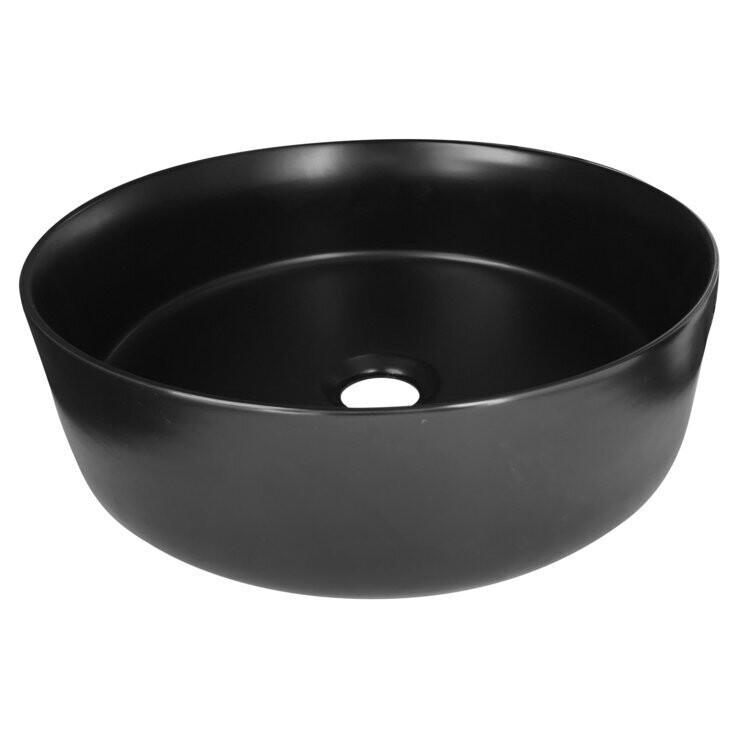 Siera Round Slimline Basin Matte Black