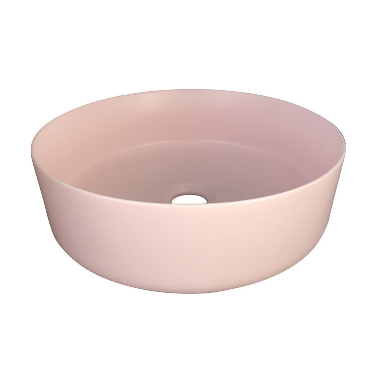 Siera Mini Round Slimline Basin Matte Pink