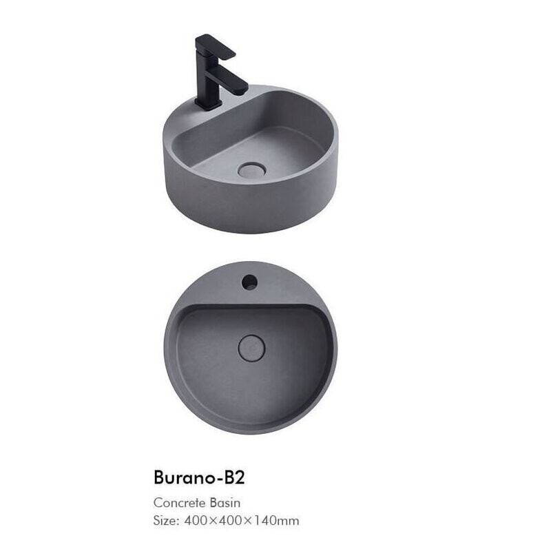 Burano Concrete Round Above Counter Basin 1TH
