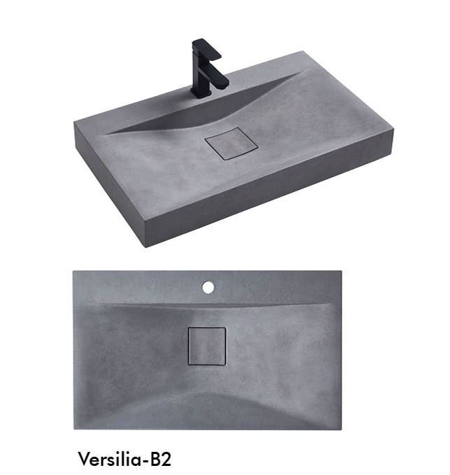 Versilia Concrete Rectangle Above Counter Basin 1TH
