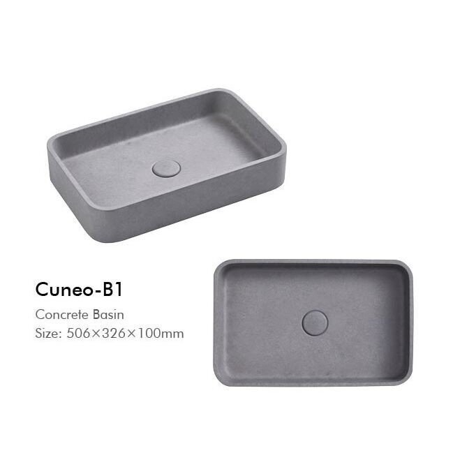 Cuneo Concrete Rectangle Above Counter Basin