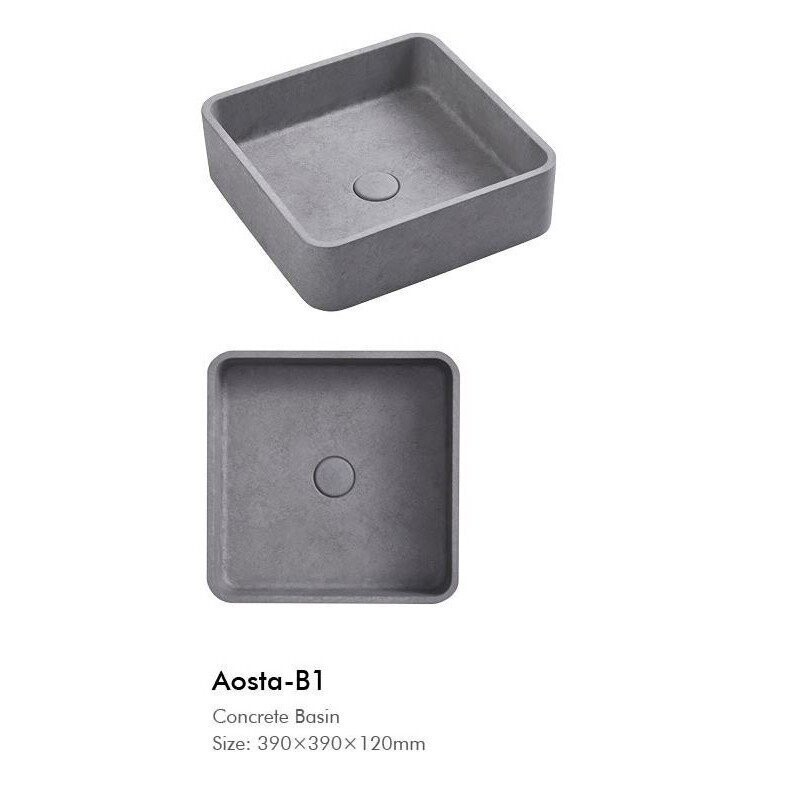 Aosta Concrete Square Above Counter Basin